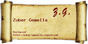 Zuber Gemella névjegykártya
